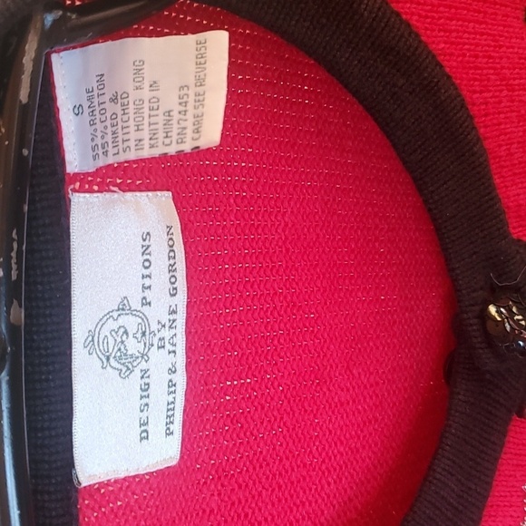 Vintage Design Options by Philip & Jane Gordan Christmas Penguin Sz. S Cardigan - Picture 3 of 9